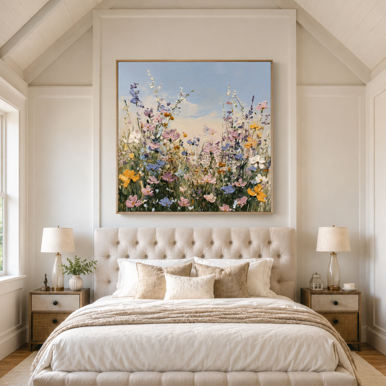 Wildflower Meadow Landscape Wall Art #FL069