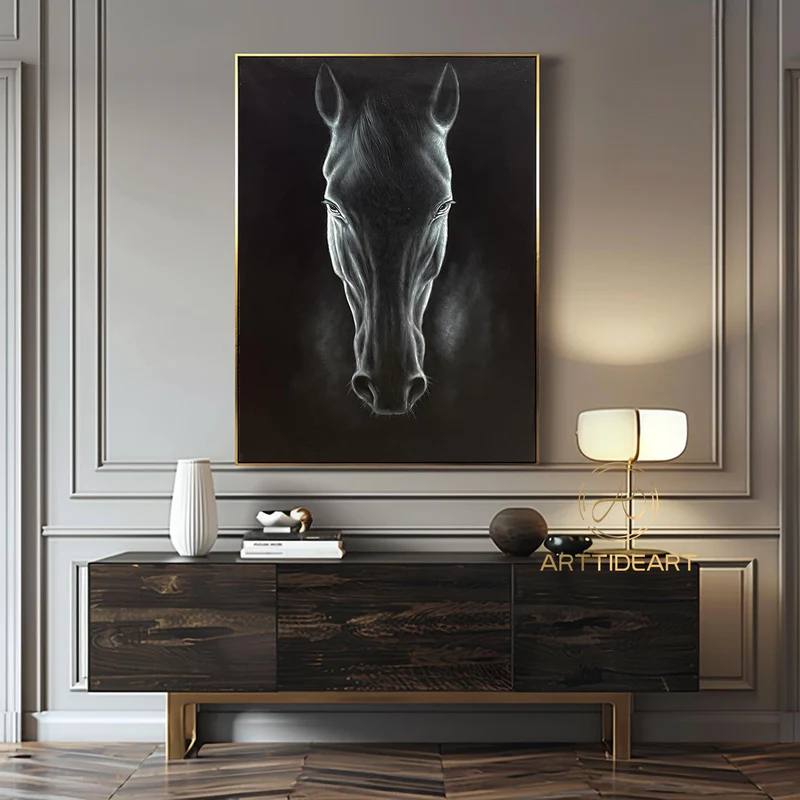 Abstract Animal Art Horse Texture Wall Art #AT017