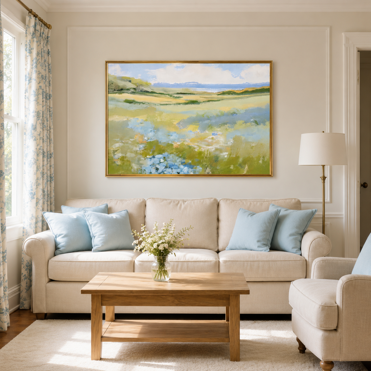 Soft Coastal Landscape Wall Art #PL002