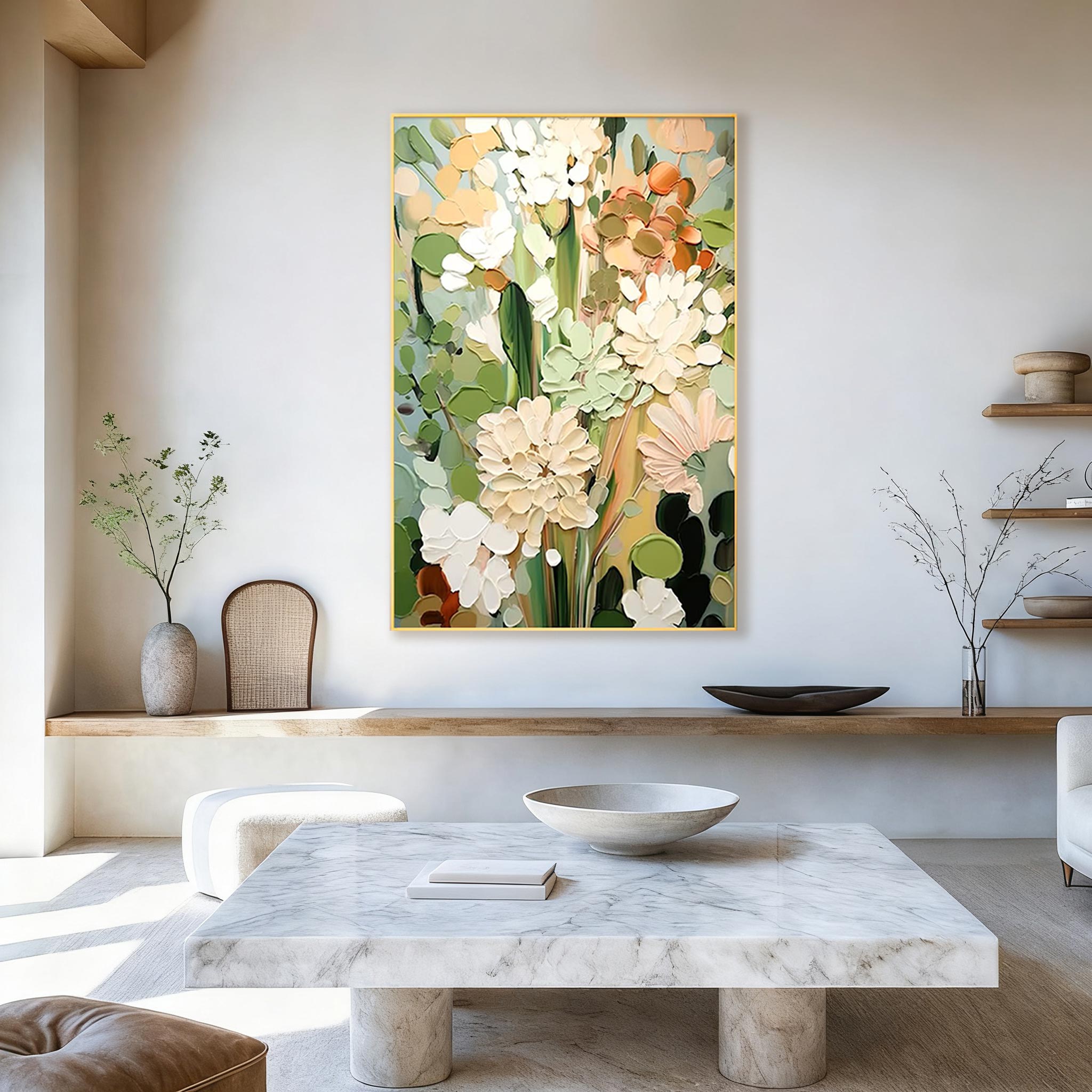 Neutral Botanical Garden Wall Art #FL007