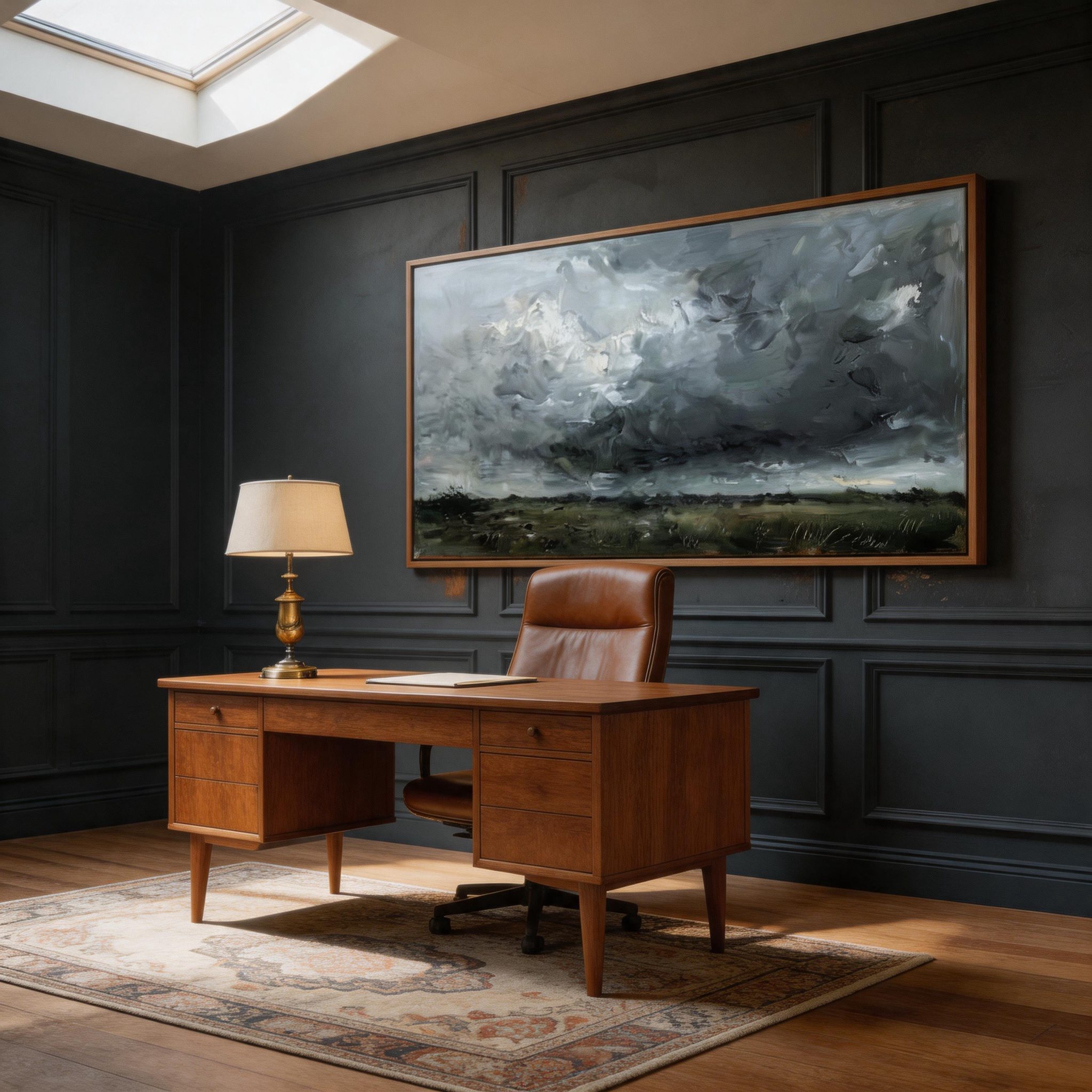 Moody Abstract Landscape Wall Art for Modern Luxury Home Decor #MA036