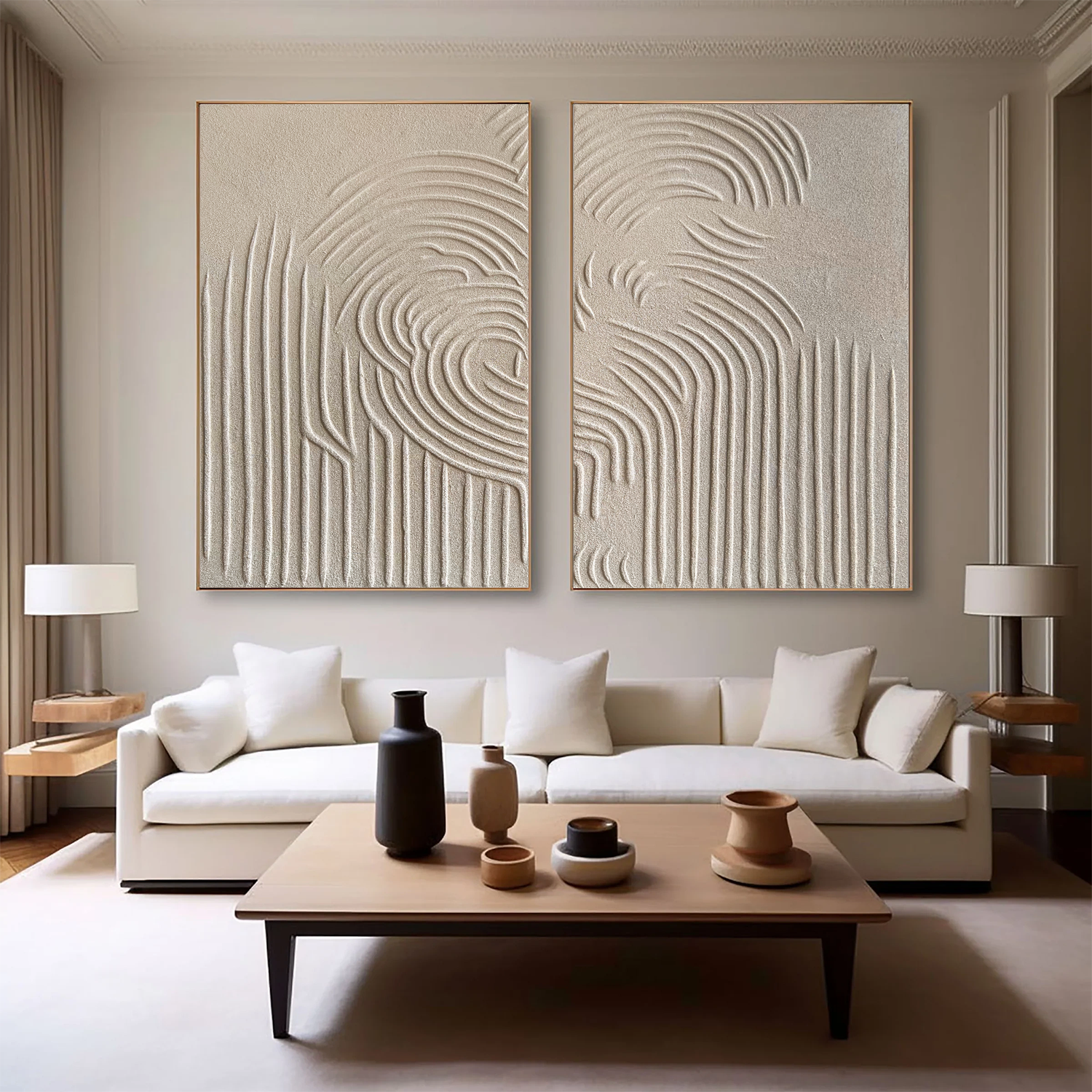 Beige & Brown Abstract #BB002