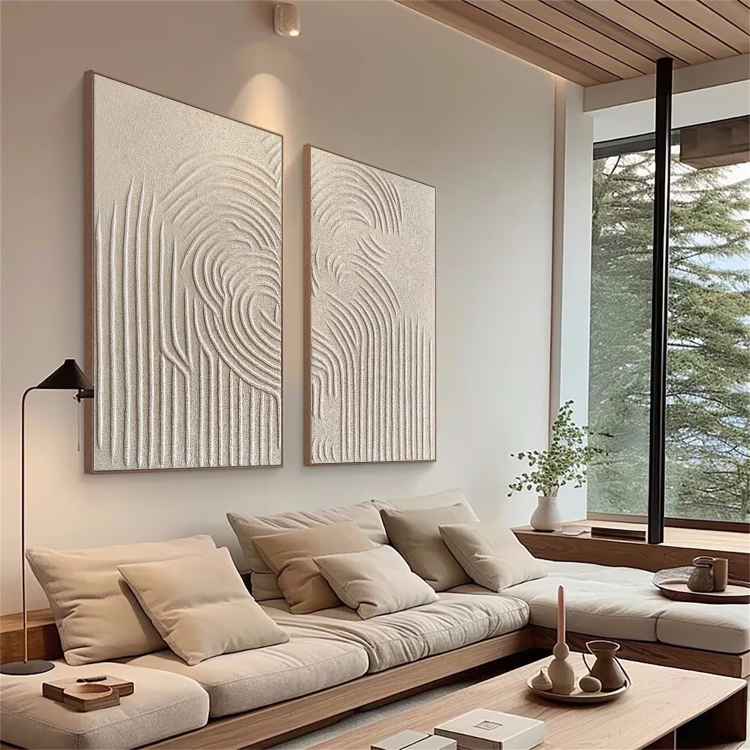 Beige & Brown Abstract #BB002