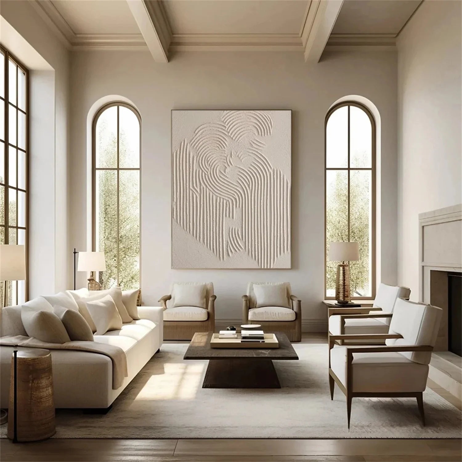 Beige & Brown Abstract #BB003