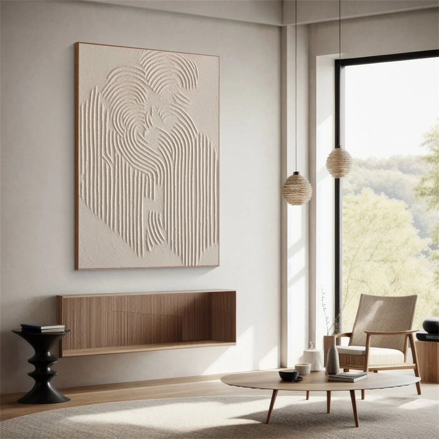 Beige & Brown Abstract #BB003