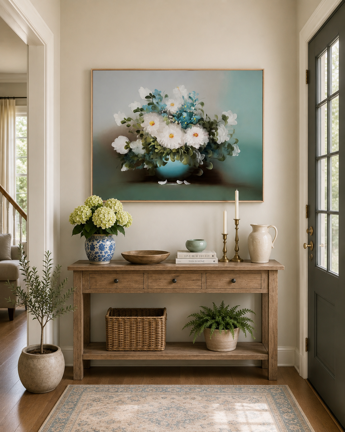 Soft Floral Bouquet Wall Art #FL031