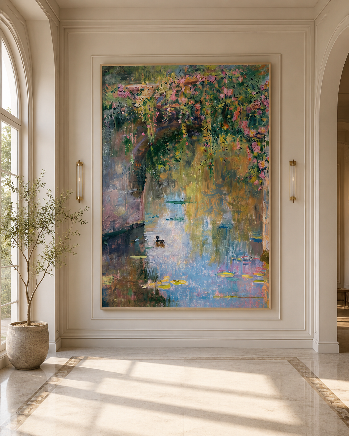Garden Pond Landscape Wall Art #PL004