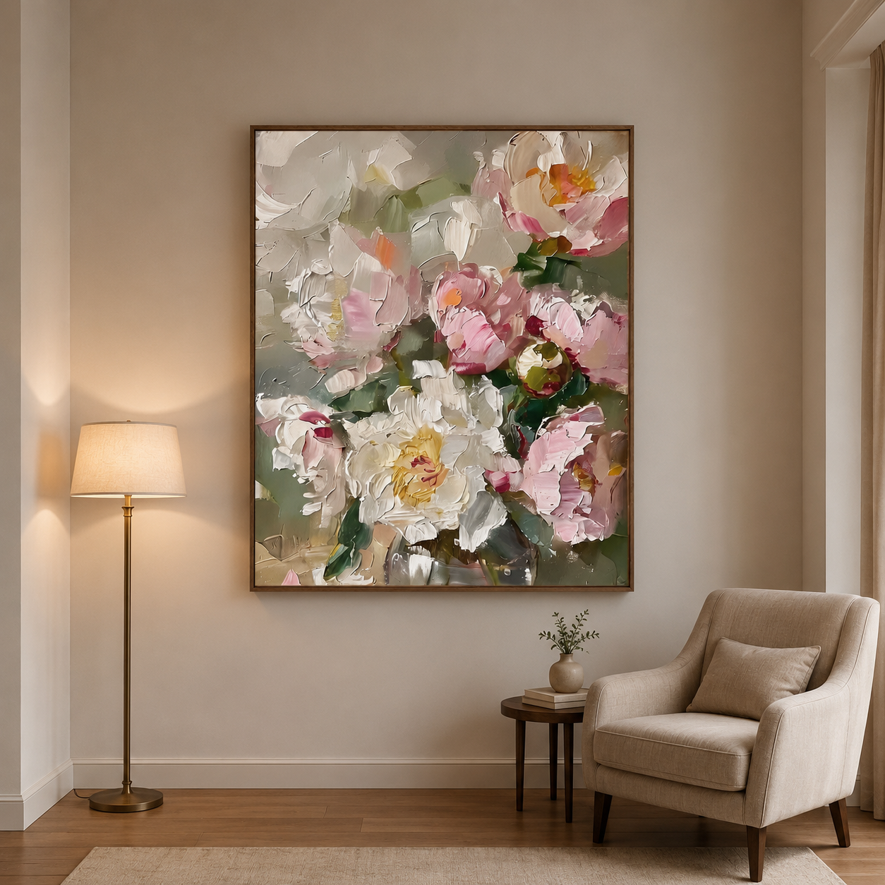 Peony Bouquet Wall Art #FL048