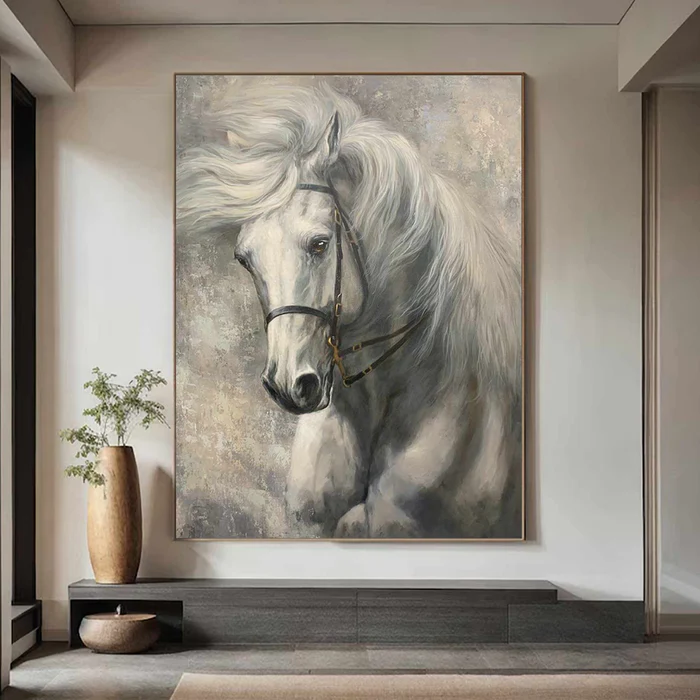 Abstract Animal Art Horse Texture Wall Art #AT016