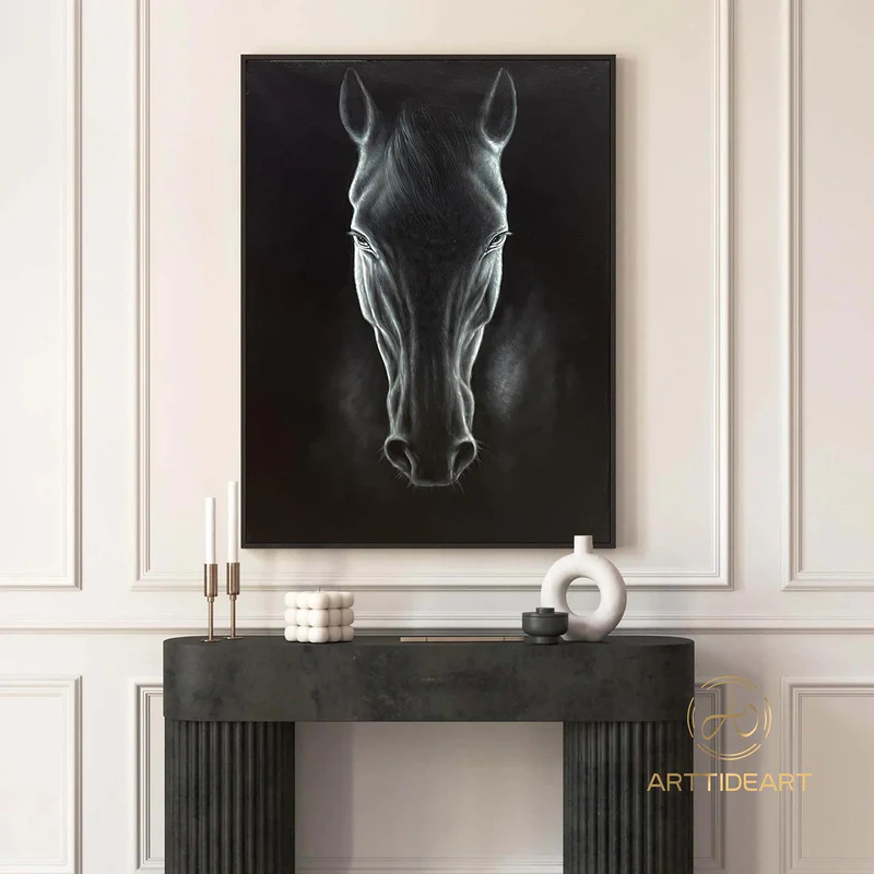 Abstract Animal Art Horse Texture Wall Art #AT017