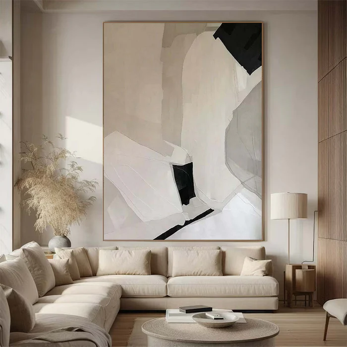 Beige & Brown Abstract #BB004