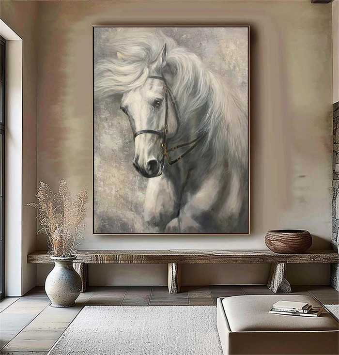 Abstract Animal Art Horse Texture Wall Art #AT016