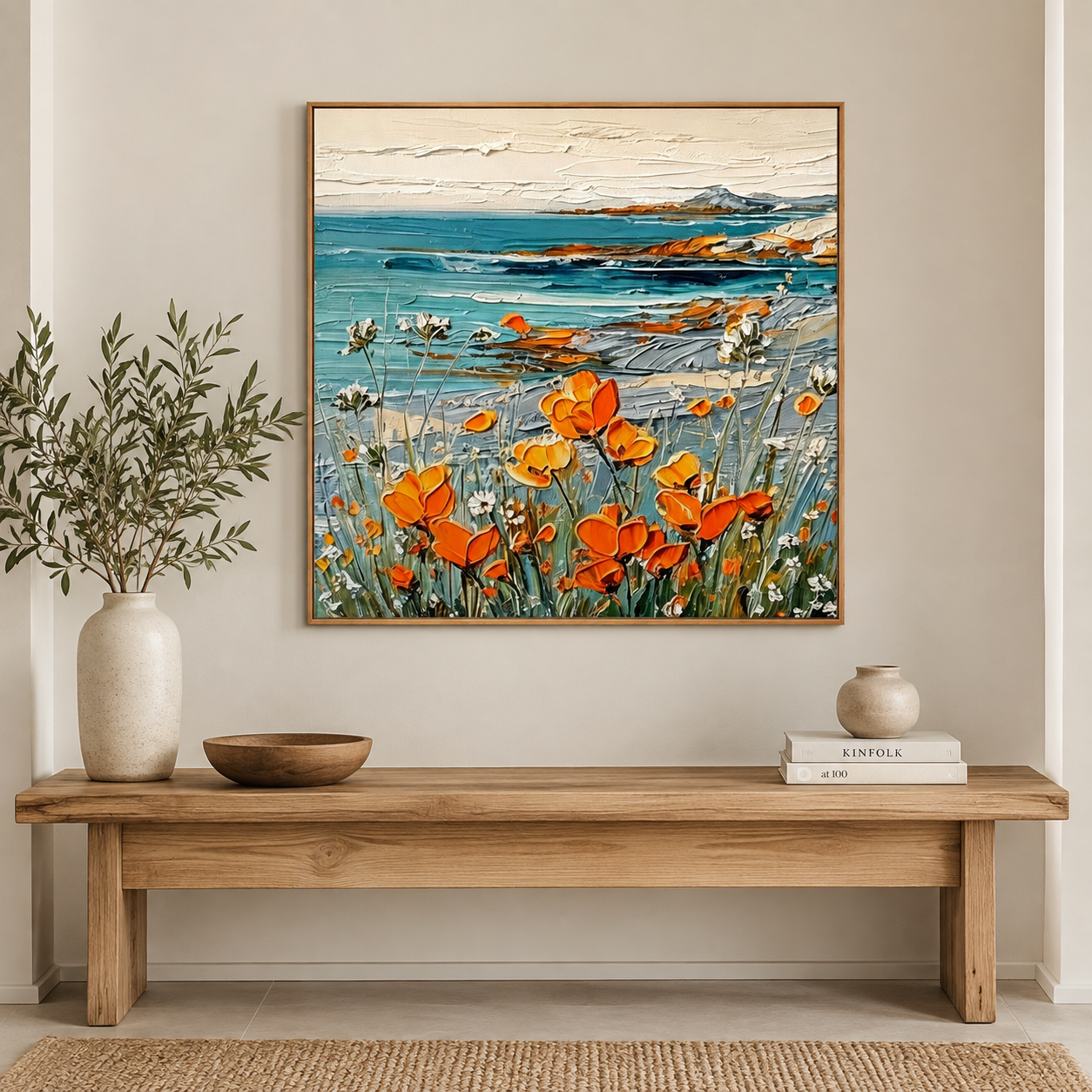 Coastal Wildflower Landscape Wall Art #LS010