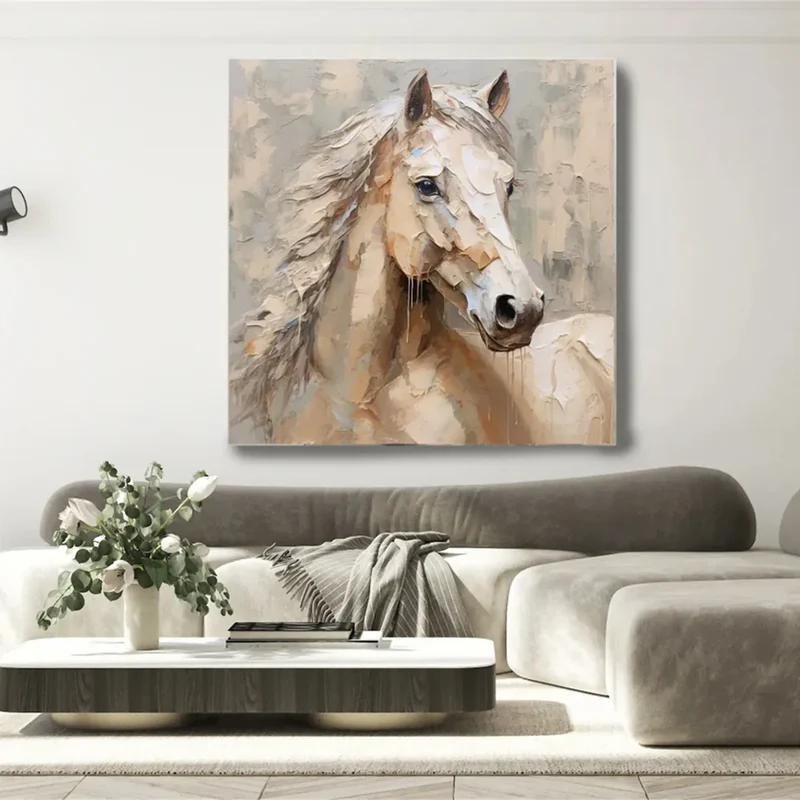 Abstract Animal Art Horse Texture Wall Art #AT014