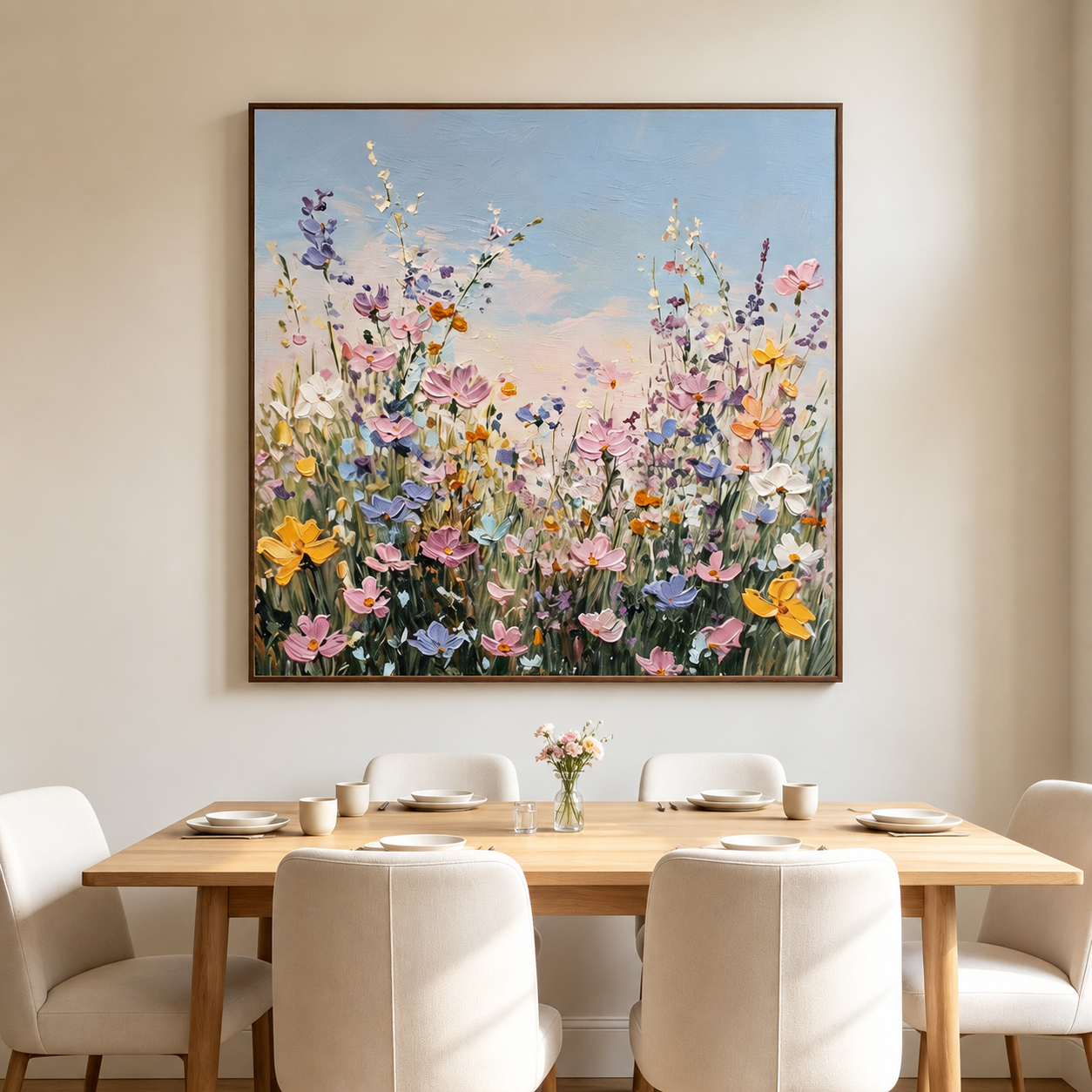 Wildflower Meadow Landscape Wall Art #FL069