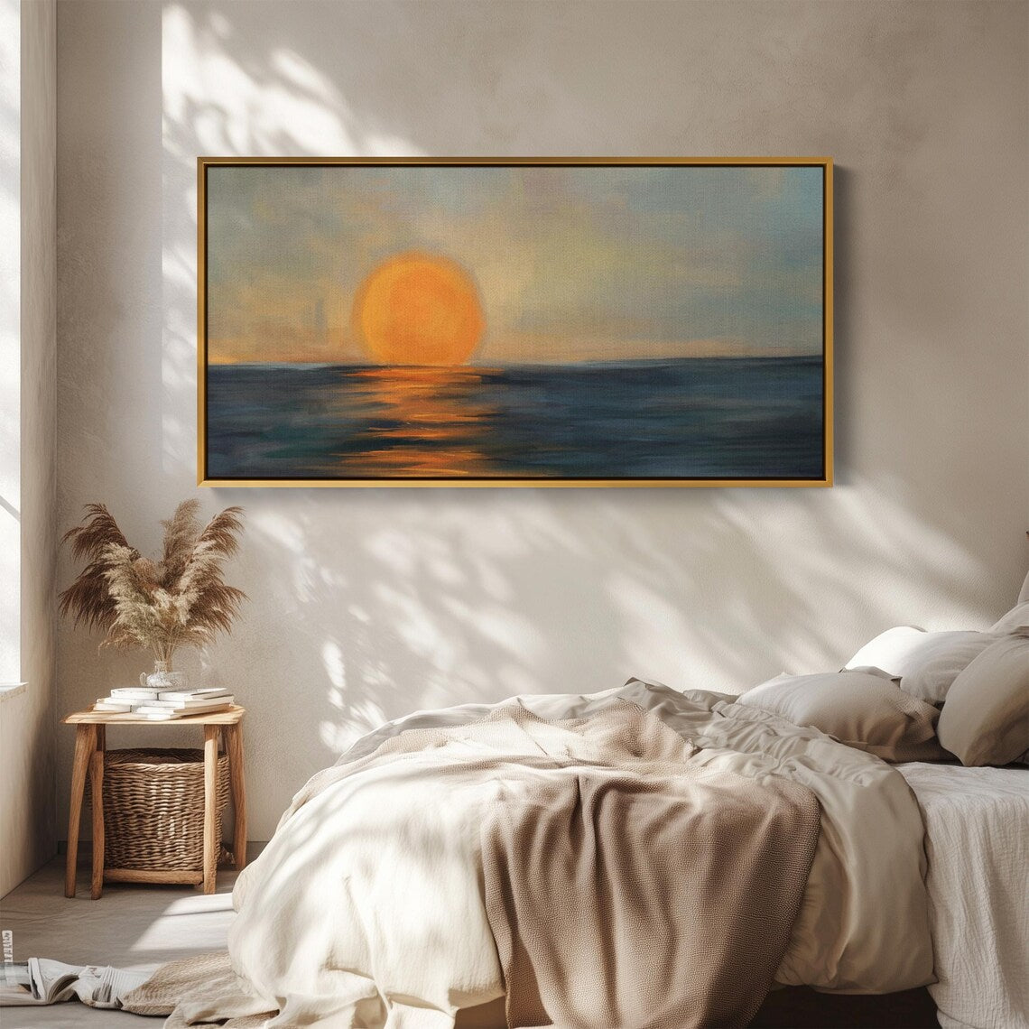 Golden Sunset Ocean Wall Art #BC024