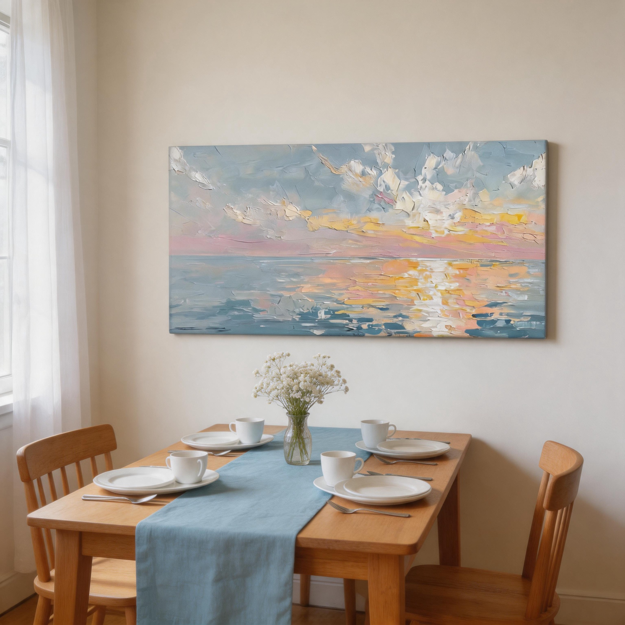 Pastel Sunset Seascape Wall Art #BC014
