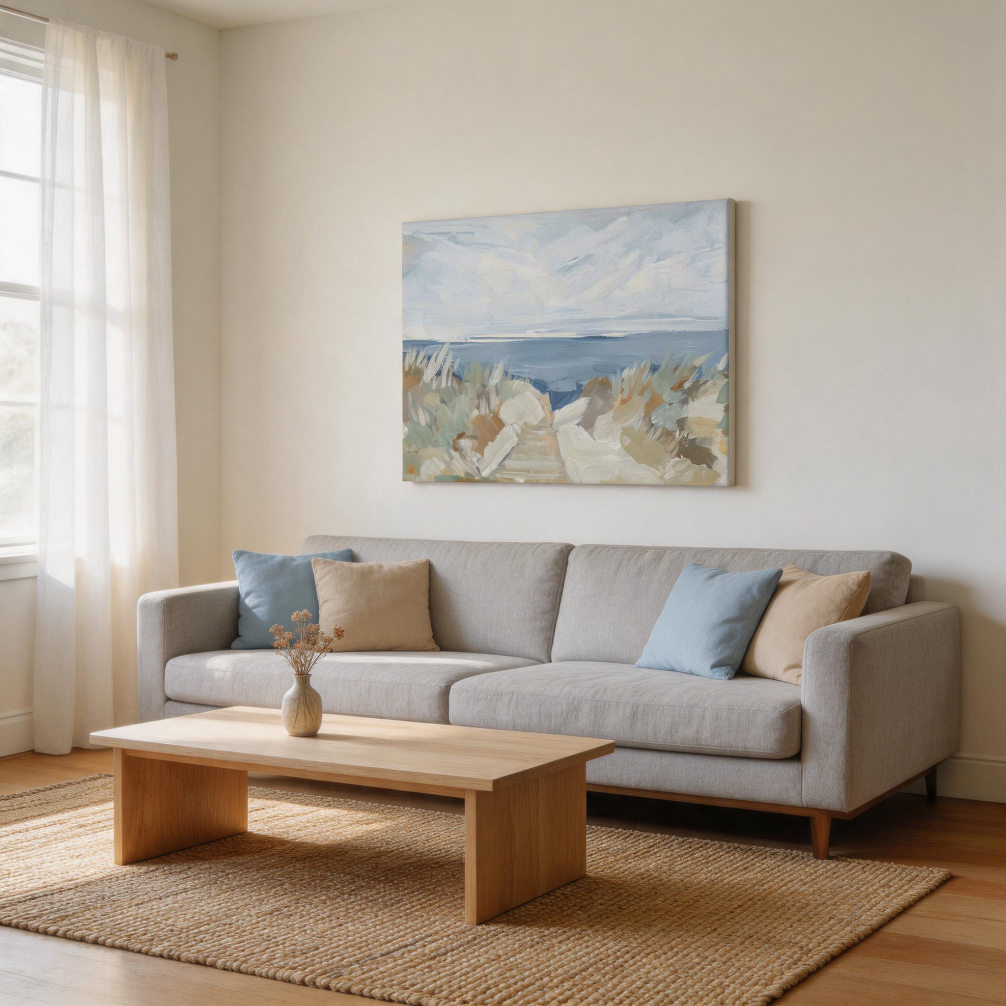 Soft Coastal Landscape Wall Art #BC0010