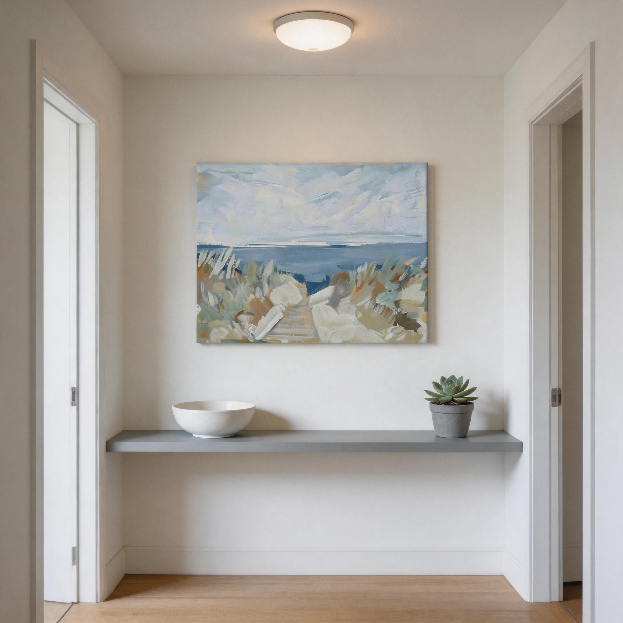 Soft Coastal Landscape Wall Art #BC0010