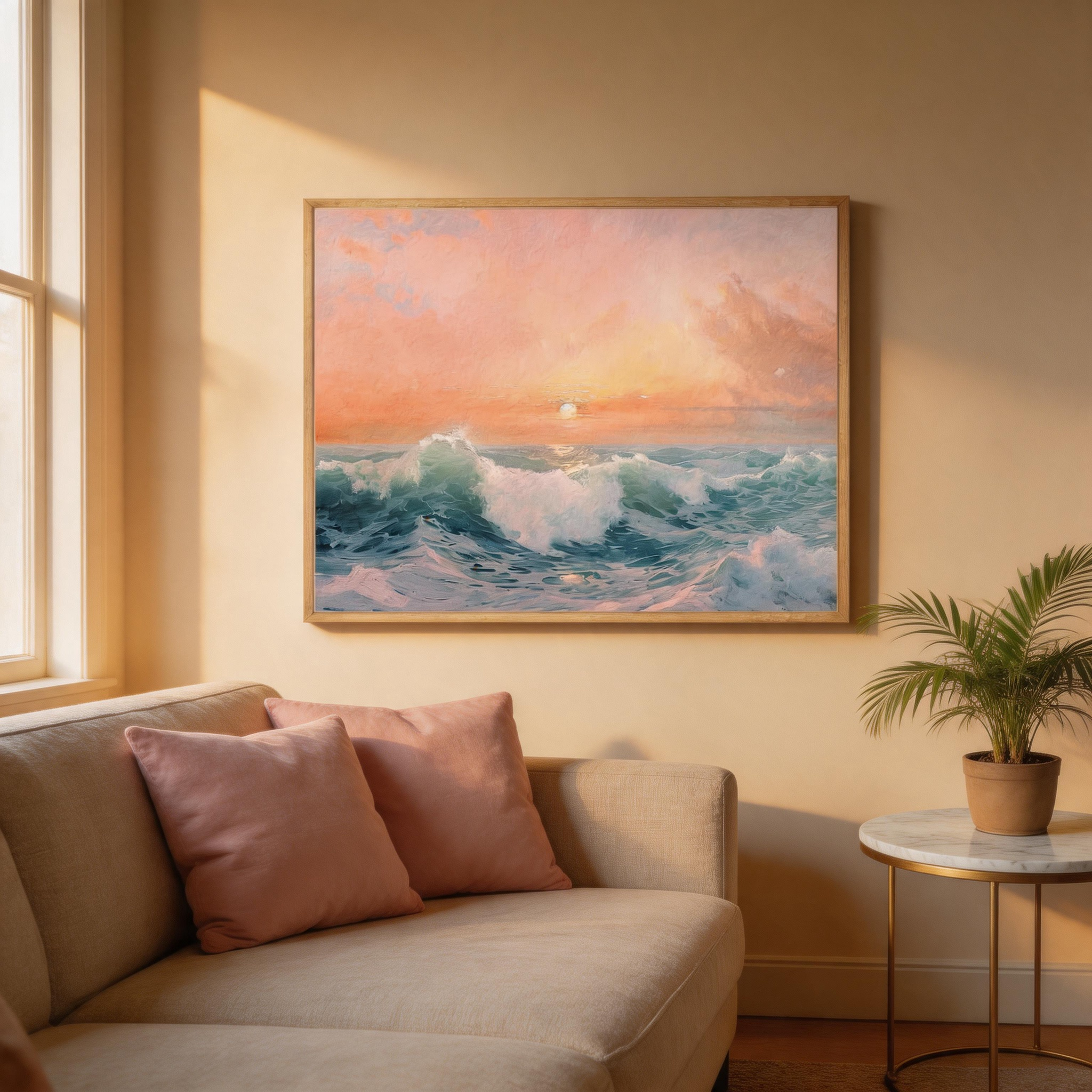 Pastel Sunset Seascape Wall Art #BC012