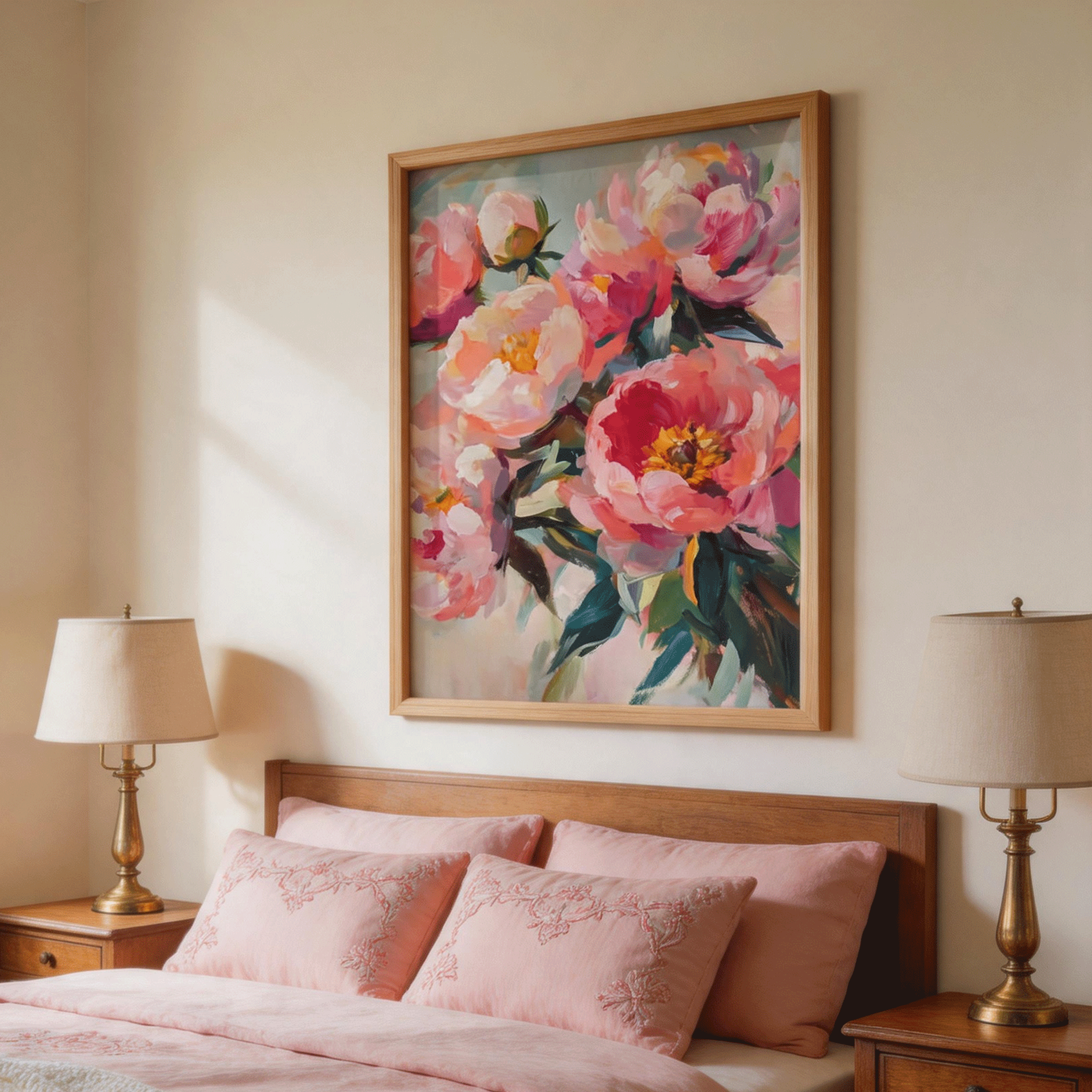 Peony Bouquet Wall Art #FL041